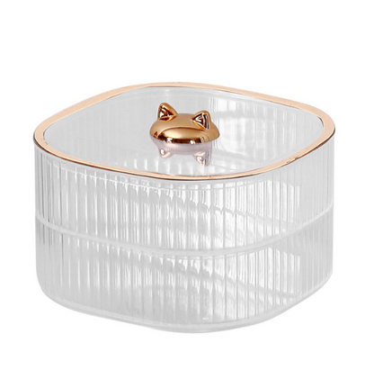 Delicate Cartoon Candy Tray with Lid - Multi-layer Storage