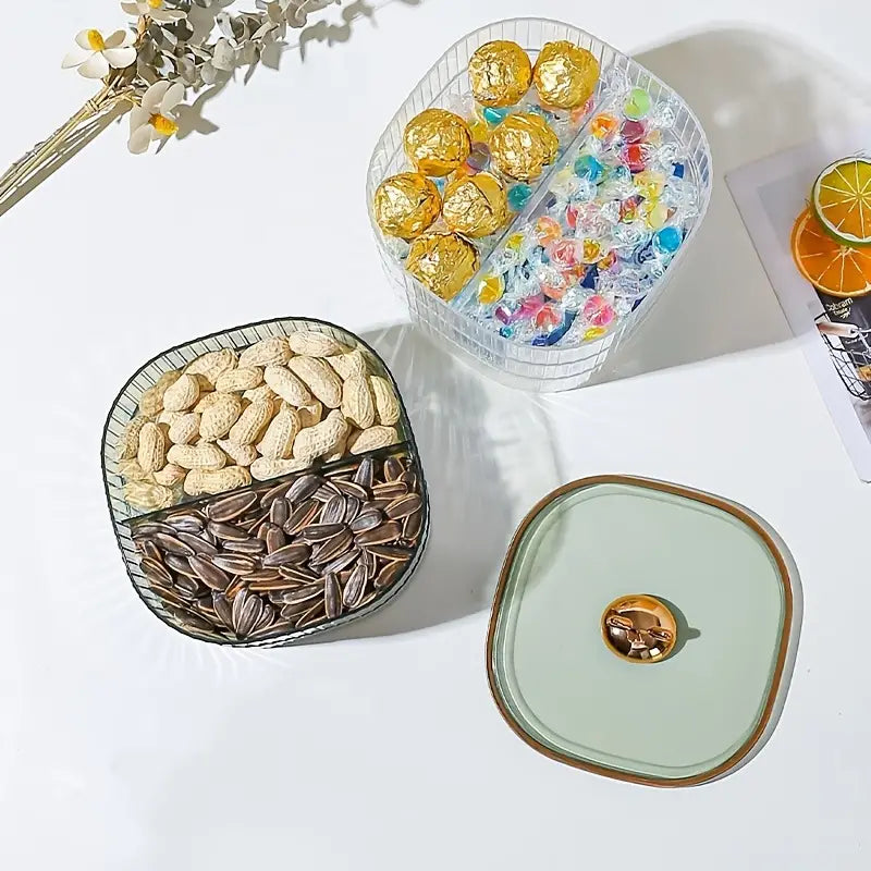 Delicate Cartoon Candy Tray with Lid - Multi-layer Storage