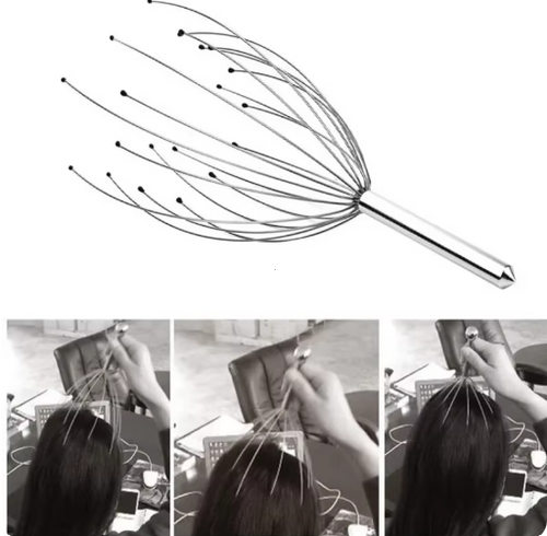 Stainless steel head massager