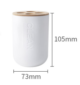 Bamboo Toothbrush Holder and Bathroom Accessories Set