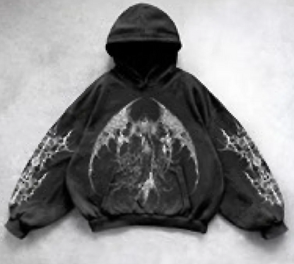 Hooded Printed Hip Hop Y2G Streetwear Sweatshirt