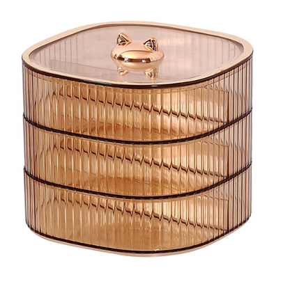 Delicate Cartoon Candy Tray with Lid - Multi-layer Storage