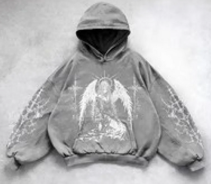 Hooded Printed Hip Hop Y2G Streetwear Sweatshirt